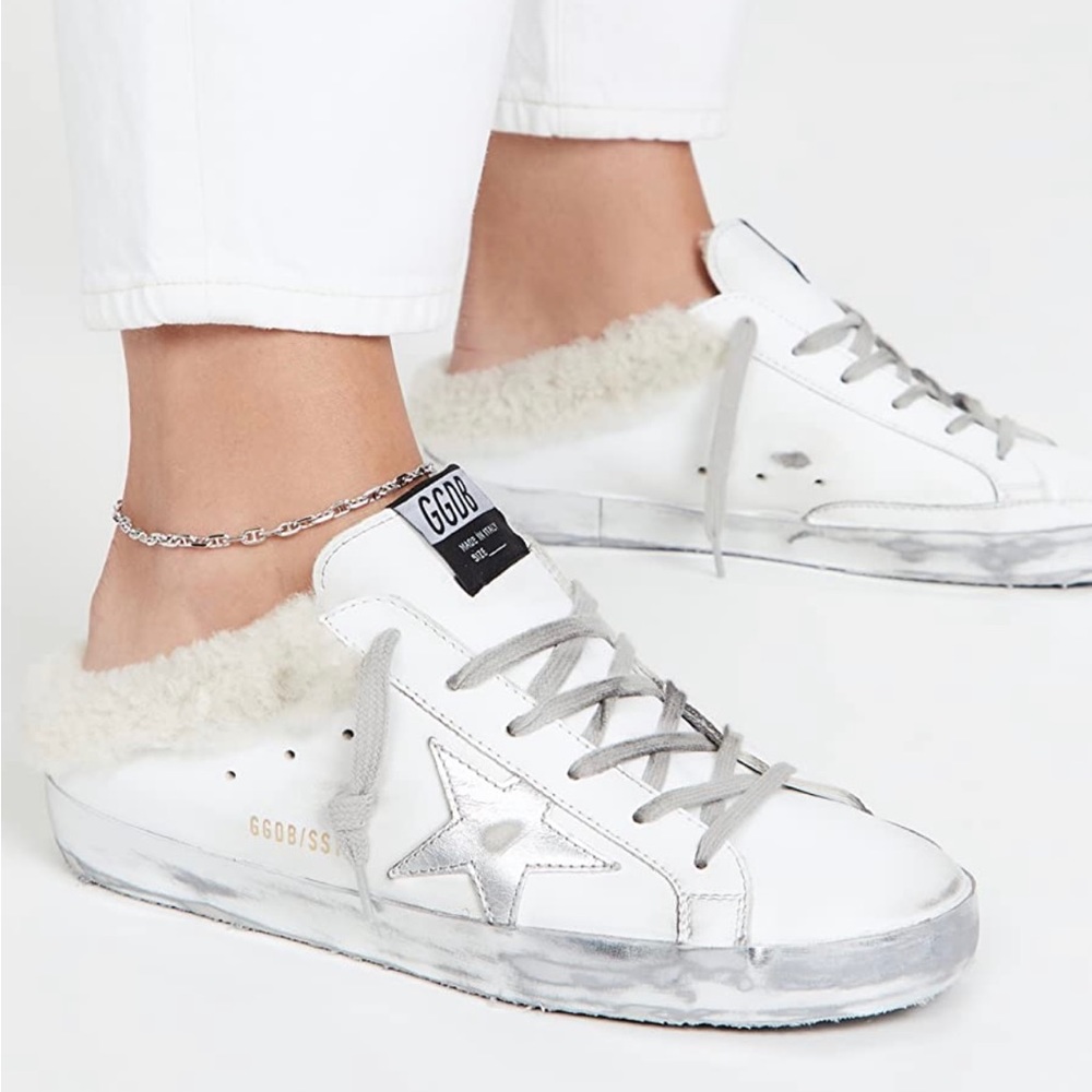 Golden Goose Sabot Shearling Sneakers
